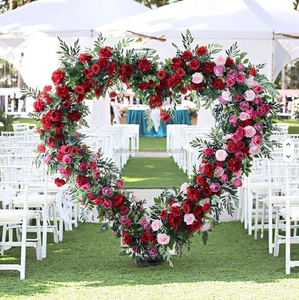 Giant Romantic <strong>Heart</strong> - Shaped Arch and pink Rose Flower Wedding Background Decoration <strong>for</strong> Weddings, Graduations, and Halloween - Product Image 6