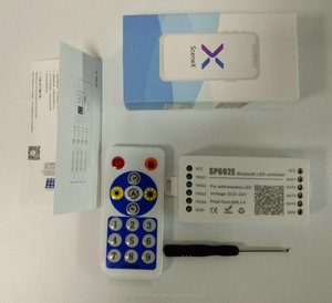 Contrôleur LED à pixels adressables DC5-24V, sortie 4 canaux, contrôle par application smartphone et télécommande RF pour bande lumineuse LED RGB adressable - Product Image 1