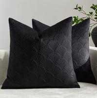 Housse de coussin carrée style nordique motif feuille de Ginkgo, housse de coussin de dossier en peluche couleur unie, décoration de salon, chevet de lit