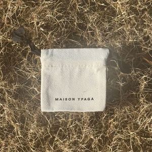 Custom Logo Printed Recyclable Small Eco Friendly Cotton Screen Printing <b>Drawstring</b> <b>Pouch</b> Jewelry Bag for Ring Glasses Earrings - Product Image 1