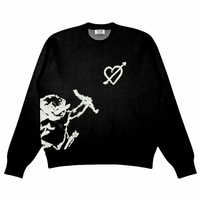Pull-over personnalisé ODM pour homme, 100% coton, anti-rétrécissement, séchage rapide, motif jacquard, col rond, manches longues, tricot d'hiver