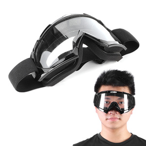 ヘルメットゴーグル 防風防塵スポーツグラス オートバイオフロードアウトドアライディング用 (ブラック) - Product Image 2