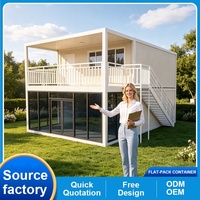 Casa Contenedor Desmontable OEM/ODM de 20 y 40 Pies, Villa Prefabricada, Apartamento, Impermeable, Ecológica, Moderna, para Glamping y Uso en Exteriores