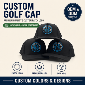 Casquette de golf tactique 5 panneaux unie imperméable avec logo en silicone personnalisé, faible MOQ, OEM, patch en caoutchouc 3D perforé au laser, pour usage urbain actif - Product Image 1