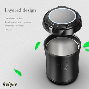 Cendrier lumineux Led avec Logo de voiture personnalisé, <span class=keywords><strong>Blu</strong></span>-<span class=keywords><strong>ray</strong></span>, avec lumière d'ambiance colorée, boîte de porte-Cigarette ignifuge - Product Image 6