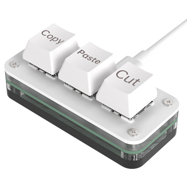 Car Mounted Macropad Macro Programming Keyboard RGB Mini Hot Swappable Game Custom Knob Red Switch 3-Key Photoshop