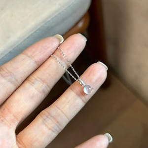 สร้อยคอจี้เงินแท้ S925 ดีไซน์จีนใหม่ ประดับด้วยพลอยสีเขียว รูปทรงน้ำเต้า ดีไซน์หรูหราเบาๆ สำหรับใส่ที่ไหปลาร้า - Product Image 3