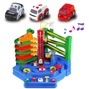 Juego de Juguetes de Trenes de Gran Tamaño, Juguetes Musicales de Dibujos Animados con 3 Vagones - Product Image 1