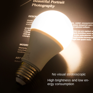 Bombilla LED A60 con base de tornillo E27-Luz de ahorro de energía para iluminación del hogar-Opciones de luz blanca, amarilla y cálida - Product Image 4