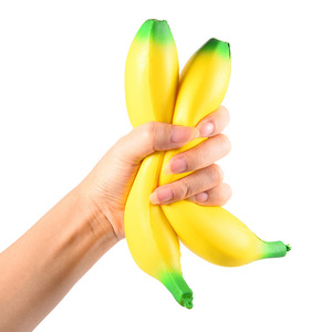 Jouet anti-stress souple en PU, simulation grande banane de 18 cm, parfum banane, à rebond lent, vente en gros, offre spéciale - Product Image 2