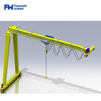 Grue portique d'atelier de grande capacité, conception de grue portique à demi-porte 3t