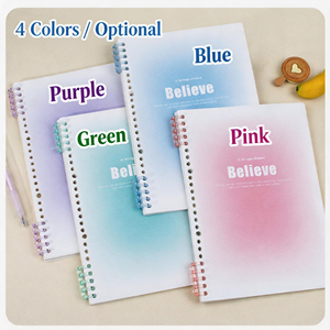 Cuaderno Recargable con Color Degradado, Cubierta de PP Extraíble, Hojas Sueltas con Múltiples Orificios, para Oficina, Escuela, Regalos - Product Image 2