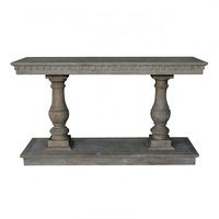Table console rectangulaire en bois massif antique, fabriquée à la main, style campagne française, pour salon, avec différentes finitions HL368