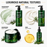 Shampooing pour la croissance des cheveux, ensemble de produits de soin capillaire de luxe, sans sulfate, végétalien, huile de romarin, biotine, masque et après-shampoing à la kératine