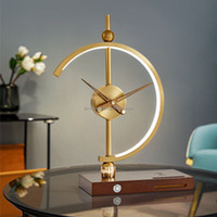 Lampe de chevet de luxe avec horloge à quartz et chargeur sans fil, décoration d'intérieur, lampe de table de chevet, charge sans fil pour téléphone portable