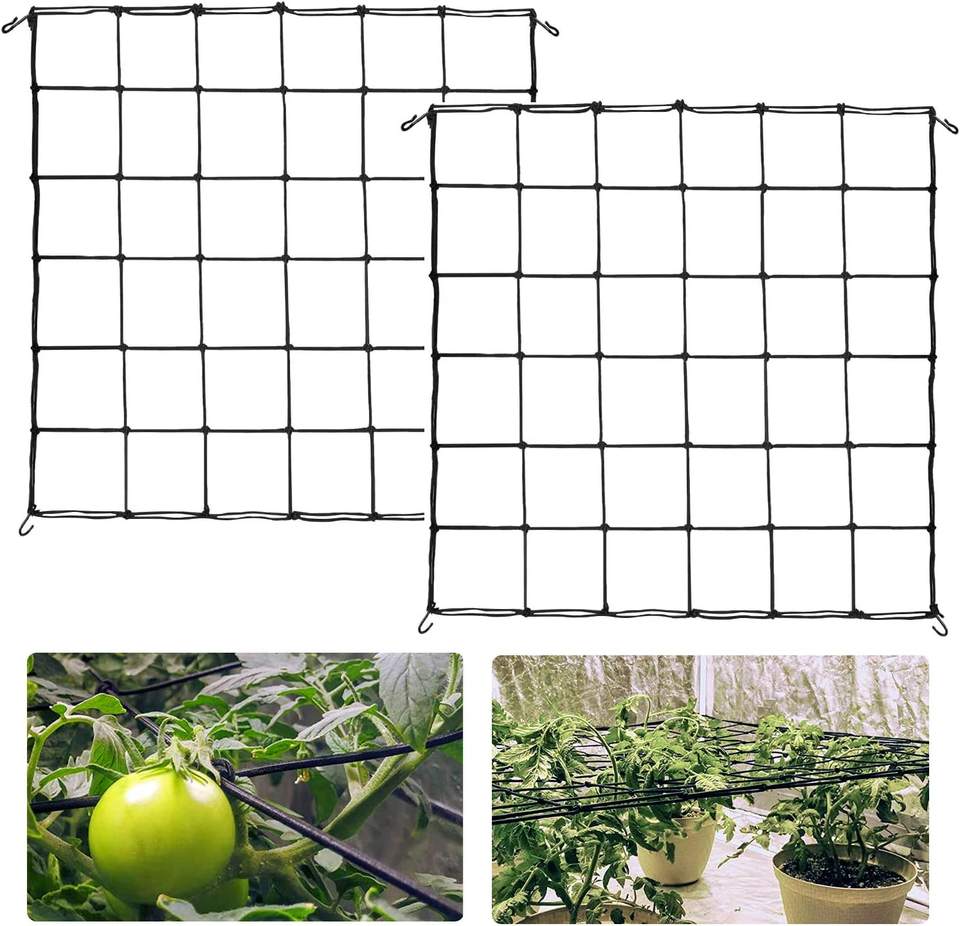 Scrog Net Trellis Netting with Metal Hooks on Aluminium Pole