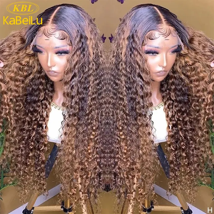 KBL Highlight HD Lace Wigs Loose Deep Wave Human Hair Wigs Natural Hairline 13x4 HD Transparent Lace Front Wigs Virgin Brazilian