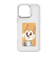 DIY NFC E-Ink Screen Projeté Anti-Drop Mobile Phone Case pour Phone Plus 15 Pro Max PC Material Ins Style