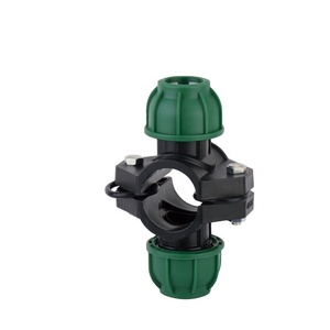 ชลประทาน KEXING PN16 PN10น้ำประปาชลประทาน HDPE PP อุปกรณ์การบีบอัดคู่มีเพศสัมพันธ์อานยึดพลาสติก - Product Image 1