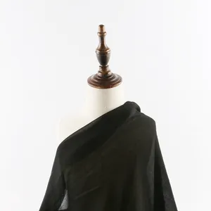 FEICHI 100% polyester doux respirant corée formel noir laine mousseline tissu pour abaya