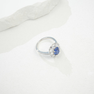 Bague en argent S925 avec saphir cultivé - Product Image 4