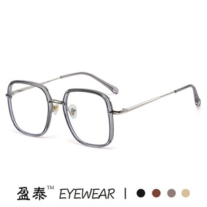 แว่นตา Yingtai TR90 ทรงสี่เหลี่ยมกรอบเต็ม ป้องกันแสงสีฟ้า สำหรับผู้หญิง เลนส์ Plano เลนส์ PC - Product Image 2