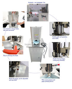 Máquina de corte de esquina redonda eléctrica de alta resistencia, de <span class=keywords><strong>libro</strong></span> para papel, tarjeta de PVC de aluminio con motor de núcleo y componentes PLC, para uso en libros, para uso en todo el mundo - Product Image 2