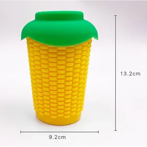 แก้วน้ำซิลิโคนรูปข้าวโพด ดีไซน์ใหม่ ปลอดสาร BPA ความจุ 300 มล. - Product Image 2