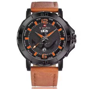 <span class=keywords><strong>9122</strong></span> diseño de moda Simple cara grande para hombre 41mm de diámetro correa de cuero vegano calendario completo ancla Dial reloj pirata - Product Image 3