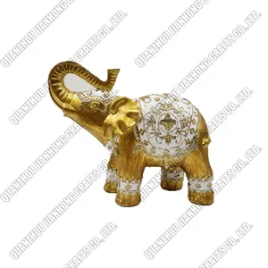 Figura decorativa de animal de poliresina, escultura de elefante hecha a medida para jardín, oem