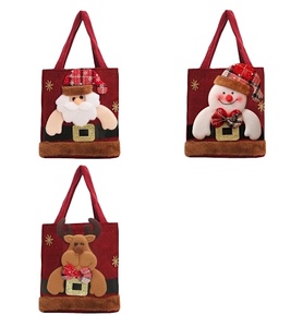 Bolsa de Almacenamiento Navideña con Asa, Diseño Personalizado con Logotipo, Dibujos Animados de Santa Claus, Osito de Peluche, Muñeco de Nieve, Reno Rudolph, para Guardar Dulces - Product Image 2