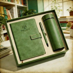 La aduana de China de fábrica del OEM empresa Publicidad de promoción de negocios de cuero de la pu del Banco de la energía de lácteos notebook de regalo - Product Image 6