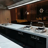 Équipement de cuisson de gril de BBQ commercial lisse d'acier inoxydable industriel debout libre professionnel lourd pour le restaurant