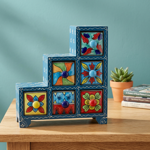 New Handmade Sustainable Classic Indian Wooden Small All-Season <b>Storage</b> <b>Drawers</b> <b>for</b> Tools Living Room Use - Product Image 3
