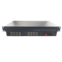 Interface vidéo BNC 8 canaux en temps réel, fibre optique 3G/HD-SDI