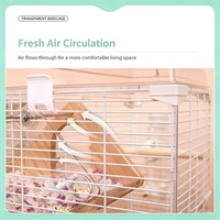 Cage à oiseaux transparente avec vue panoramique, cage à perroquet avec ensemble d'accessoires