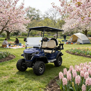 Heavy Duty 4 Seater Golf Cart Reinforced Chassis Electric Golf <b>Buggy</b> for Commercial Rental - Product Image 1