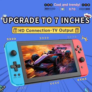 Consola de Juegos Retro Portátil <span class=keywords><strong>Powkiddy</strong></span> <span class=keywords><strong>X70</strong></span> con Pantalla HD de 7.0 Pulgadas, Consola de Videojuegos con Salida de TV HD para PSP/PS1/N64 - Product Image 3