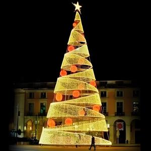 Đèn cây thông Noel hình nón xoắn <span class=keywords><strong>LED</strong></span> màu đỏ + tím, chống nước, dùng cho trang trí quảng trường thương mại ngoài trời, đạt chuẩn IP65, sáng mạnh - Product Image 4