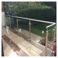 Balustrade en verre sans perçage, colonne de verre sans cadre à vue panoramique, garde-corps anti-rouille sur mesure pour villa, escalier, balcon