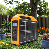 Générateur solaire tout-en-un 100W en gros, camping en plein air, station d'alimentation portable de secours rechargeable avec panneaux solaires