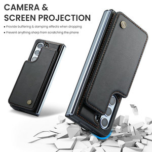 Caseme เคสสำหรับ Samsung Galaxy Z Z Fold 5พร้อมขาตั้ง3 in 1มีช่องใส่บัตรเครดิตฝาพับสำหรับ Galaxy Z 5 4 3 - Product Image 4