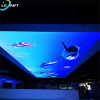 Plafonds en PVC 3D Lumineux de Guangzhou, Lambris, Film Bleu LED, Plafonds Extensibles pour Salon de Beauté