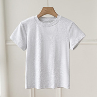 T-shirts basiques décontractés à manches courtes et col rond pour femmes et jeunes filles – Collection été