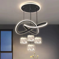 Lustre moderne en cristal K9, éclairage intérieur nordique, salon, chambre à coucher, salle à manger, luminaire suspendu au plafond