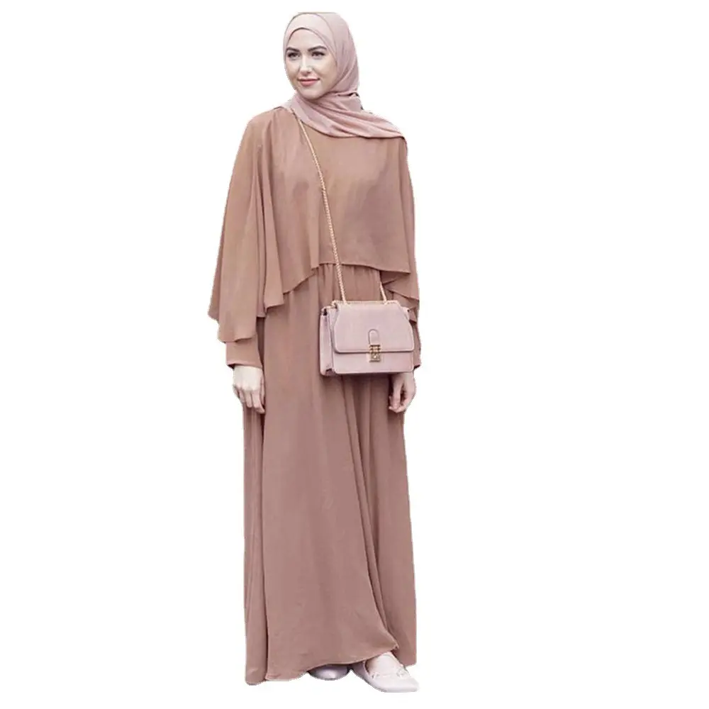 Senhoras islâmicos Vestuário Muçulmano Tradicional Vestido Dos Muçulmanos Vestuário Islâmico Thobe Árabe Vestido Longo Cor Sólida Para As Mulheres