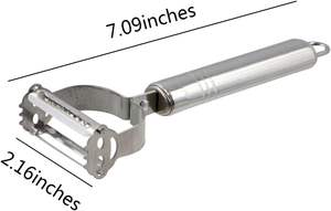 Éplucheur à pommes de terre en acier inoxydable, bord tranchant, trancheuse à légumes durable, outil de cuisine - Product Image 3