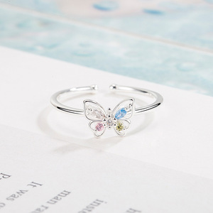 Anillos de Piedras Preciosas de Lujo para Mujer 2025, Anillos Casuales Coloridos con Diamantes, Mariposa, Hada, Corazón Dulce y Estilo Femenino - Product Image 6