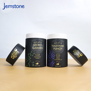 100% reciclado biodegradable fábrica al por mayor Kraft artesanía cilindro tubo de papel de embalaje con tapa - Product Image 1