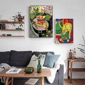 Kit de Pintura por Números de Songwoo Henri <span class=keywords><strong>Matisse</strong></span>, Arte Fauvista Famoso, Gato Amarillo en Pecera, Pintura Vibrante por Números - Product Image 4